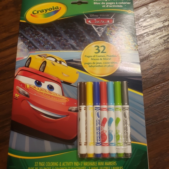Crayola Other - Crayola Cars 3 Coloring & Activity Book with Markers